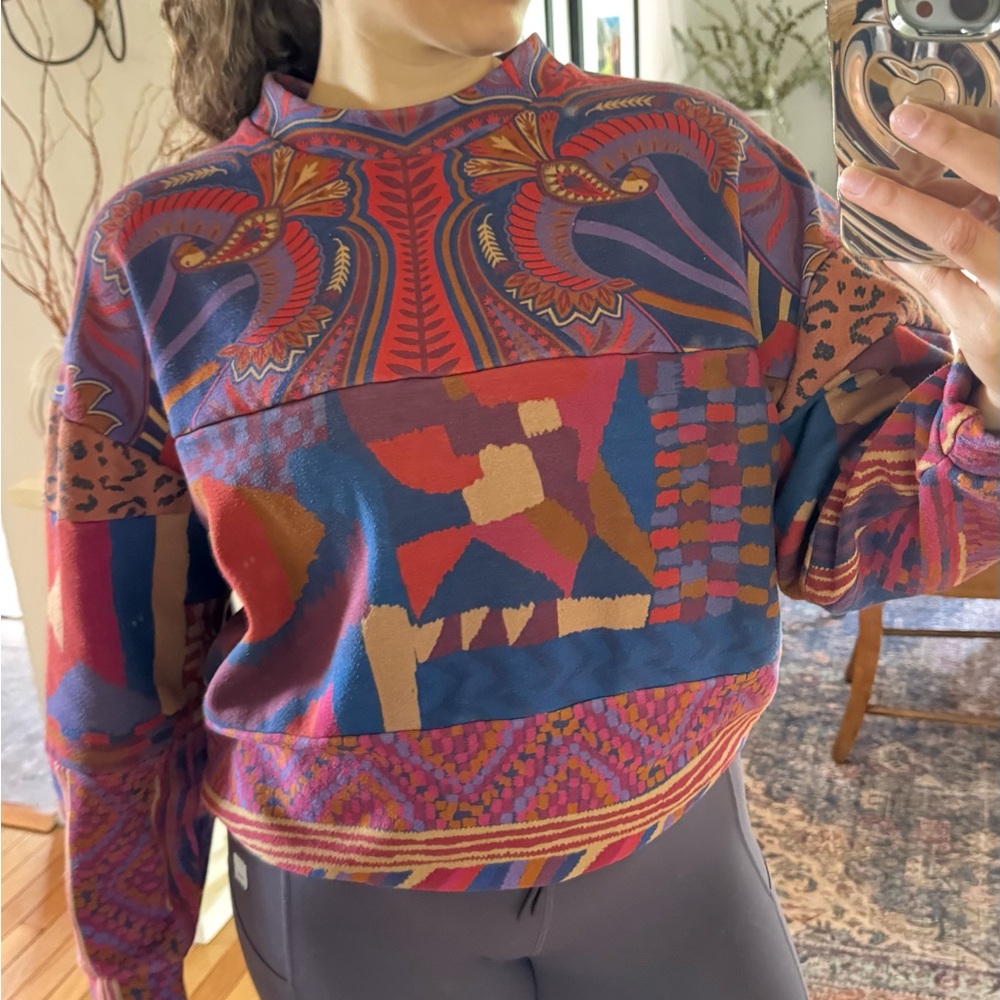 FARM Rio Multicolor Abstract Patterned Sweater